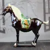 Adornos de Caballo de Cerámica Tang Sancai Joyería Estante Bogu Adornos para Sala de Estar Oficina Regalo Selección de Regalo de Cumpleaños