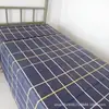 Sábana de Sarja de Algodón Puro Funda Nórdica Individual Funda de Almohada Ropa de Cama Residencia de Ancianos Juego de Tres Piezas de 4 Cuadrículas Temporada de Regreso a la Escuela