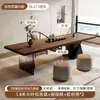 Nuevo Estilo Chino Mesa de Té de Madera Maciza Soporte para Té 2026 Nuevo Gama Alta Oficina en Casa Recepción Mesa Integrada de Placa Grande para Preparar Té y Silla