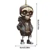 Pendente de Carro Caveira de Novo Produto Transfronteiriço Decoração Criativa de Carro para Halloween Pingente Plano Decorativo de Acrílico
