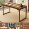 Nueva Mesa de Té y Sillas de Madera Maciza de Bambú Estilo Chino para Uso Doméstico, Mesa de Sala de Estar Sala de Té Zen, Mesa para Preparar Té, Mesa de Té Kung Fu, Mesa de Té Pequeña