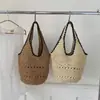 Bolso Tejido de Hombro de Gran Capacidad, Nuevo Bolso de Mano Casual Calado, Bolso Tejido para Mujer, Bolso de Playa Estilo Resort Costero