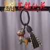 Chaveiro Cavalo Arco-Íris com Pingente de Franja, Yiming Xianyuan Criativo Cavalo do Zodíaco Esculpido em Sândalo Ornamento de Bolsa