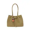 Bolso tote grande de moda y casual con patrón tejido para mujer, estilo nuevo, color liso, gran capacidad, adecuado para el uso diario y para ir al trabajo.