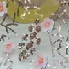 Bordado de lentejuelas nuevo cojín de juguete almohada tela bordada con chip pedido al contado tela bordada con cuentas de flor