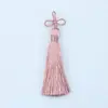 Borla de Tres Hojas de Poliéster 8cm Colgante de Accesorio DIY Estilo Antiguo Ropa Bolsita Tejida Borla Pequeña
