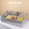 Caja de Condimentos, Caja Pequeña para Ingredientes, Caja de Acero Inoxidable para Salsas, Caja de Condimentos, Caja de Porciones, Juego de Frascos para Especias, Estante de Especias para Cocina