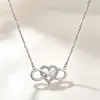Lele Joias Amazon Transfronteiriça Colar Vazio de Amor Feminino Moda de Luxo Leve Pingente em Forma de Coração de Ponta Corrente para Clavícula
