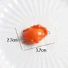 Colgante de comida de camarón cocido de simulación de resina, pendientes de cola de camarón lindos para juego de comida DIY, accesorios para llavero y joyería, colgante