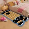 Alfombra de Imitación Cachemir con Dibujos Animados Lindos para Dormitorio, Manta Antideslizante para Mesita de Noche, Manta para Sofá Resistente al Desgaste y a las Manchas para el Hogar, Esterilla Refrigerante para Ventana de Mirador