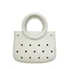 Bolsa de Color Puro Eva para Manualidades con Agujeros Impermeable para Cosméticos Cesta de Verduras Bolso de Playa de Moda con Corte Bolso de Mano para Viajes