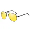 Óculos de Sol Estilo Aviador para Homens, Óculos de Sol Polarizados de Metal, Óculos de Sol de Alta Qualidade com Proteção UV