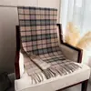 Xale Lenço Xadrez Elegante com Textura de Areia Fina Imitação de Caxemira para Homens e Mulheres, Quente e Fashion para Outono e Inverno, Lenço com Franjas para o Dia a Dia