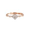 Libro Rojo Juego Completo Anillo de Diamantes para Mujer Plata Esterlina 925 Oro Rosa Anillo de Comida para Dedo ins Anillo Dividido Joyería de Mano al por Mayor