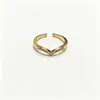 Nuevo Anillo Minimalista de Lujo con Circonita Microincrustada para Mujer, Anillo Abierto Delgado con Banda Cruzada de Ola, Anillo Minimalista de Gama Alta Apilable para Mujer