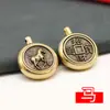 Acessórios de Latão do Zodíaco para Atrair Fortuna Chaveiro de Latão Alívio do Estresse Estilo Vintage Pingente Portátil