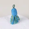 Pingente de Borla Pequena de Fio de Algodão Enrolado à Mão Estilo Xizang, Material para Pulseira DIY Feito à Mão, Ornamento de Borla Curta com Tampa Rosqueada