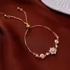 Pulseira com Pingente Oval de Zircônia Estilo Medieval, Exquisita, Fashion, Pulseira de Luxo, Tendência, Versátil, Joia de Nicho para Mulheres