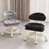 Taburete pequeño universal con ruedas y polea, taburete bajo para el hogar, cambiador de zapatos, respaldo para niños, taburete redondo para sala de estar, banco suave.