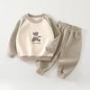Conjunto de Sudadera para Bebé Otoño e Invierno 2025 Sudadera de Oso con Estampado de Dibujos Animados para Bebé