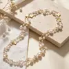 Colección Larga de Collares Superpuestos de Perlas Swarovski para Mujer, Estilo Lujo Ligero, Cadena Versátil para Suéter con un Toque de Alta Gama, Venta al por Mayor Otoño e Invierno