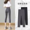 Leggings Curtas Finas de Verão Femininas para Usar por Cima, Calças de Yoga Justas, Controle de Barriga, Levanta Bumbum Calças Tubarão, Calças Tubarão Pele de Gelo