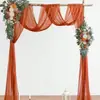 Cortina de Gasa de Malla Grande Transfronteriza Decoración de Escenario para Bodas al Aire Libre Fondo Cortina de Boda Dropshipping
