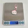 Llavero rosa súper lindo con diseño de compras kt, bonito colgante de chica de dibujos animados, accesorios para pareja de novias, regalo.