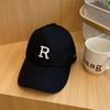 Gorra de béisbol caqui con circunferencia de cabeza grande R Mark para mujer, verano, protección solar, visera, cara pequeña, combinable con todo, gorra de copa suave