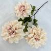 Meichun 3 Flor de Dalia adornos para cámara de boda material de flor simulación jardinería flor decorativa flor de tela de seda arreglo floral
