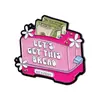 Broche com Frase de Desenho Animado Broche de Boi Emblema de Metal Broche Criativo para TDAH Joia Medalha Broche para Roupa
