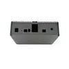 Carcasa de refrigeración con perfil de aluminio con aletas de refrigeración superiores de color gris oscuro y múltiples aberturas de puerto