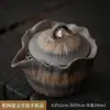 Tetera Rústica de Cerámica Chapada en Oro Portátil al por Mayor, Pieza Única, Set de Té Kung Fu Vintage Hecho a Mano de Cerámica Estilo Japonés con Infusor de Filtro