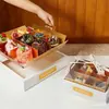 Caja Transparente de Nueve Compartimentos para Postres, Caja para Cupcakes, Caja de Regalo de Alta Gama Estilo Francés, Caja de Donas Rebanadas de 4/9 Compartimentos