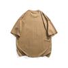 Vestido Antiguo 2025 Verano Nuevo Estilo Japonés Costuras Color Contraste Cuello Redondo Sentido de Alta Gama Holgado Combinable Camiseta de Manga Corta para Hombre