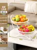 Bandeja de Frutas para Sala de Estar, Cesta de Frutas Doméstica, Bandeja de Exibição de Frutas Secas e Lanches Multicamadas de Ferro, Suporte de Armazenamento de Frutas Multicamadas para Mesa de Jantar