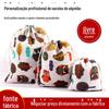 Fornecimento direto de fábrica impresso saco de algodão cordão de brinquedo embalagem saco sundries roupa interior viagem saco de armazenamento atacado