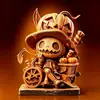 Adornos de Madera de Halloween Estilo Europeo y Americano, Decoraciones de Atmósfera Festiva, Adornos de Escritorio, Regalos Preferidos y Adornos Artesanales