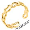 Anillo de Amor Transfronterizo Europeo y Americano para Hombres y Mujeres Estilo Frío Nicho Simple Color Libre Apertura Ajustable Acero Inoxidable