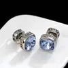 Hermosos Aretes de Cristal de Colores para Mujer, Exquisitos y de Moda Accesorios para Orejas para el Trabajo, Lujo Ligero con un Toque de Alta Gama, Diseño de Nicho