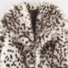 Comercio Exterior Ropa de Mujer 2025 Invierno Nuevo Estilo Moda Europea y Americana Versátil Engrosado Estampado de Leopardo Abrigo de Piel Sintética