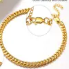 Joyería Transfronteriza Europea y Americana Moda Retro Hip-Hop Oro Plata Acero Inoxidable para Hombre Tobillera Biselada Venta al por Mayor Color Acero