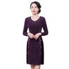 Vestido para mãe de noiva Chen Miaoyan vestido de outono bordado vestido para banquete de casamento decoração sogra fábrica de vestidos atacado