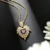 Versa Chapeuzinho Vermelho Gao Ding Pingente Caibao Feminino Banhado a Ouro 18K Retro Seiko Brilhante Microfixado Zircônio em Pó 3A Corrente para Clavícula