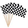 Remate Bandera a Cuadros Blanca y Negra Adorno para Pastel Decoración de Mesa de Postre de Cumpleaños Decoración de Pastel Escena de Carreras Bandera