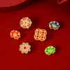 Abaco Tradicional Dorado con Colgante de Carpa de Abanico Accesorios para Pulsera Cadena de Collar Joyería Hecha a Mano Materiales