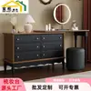 Cômoda Francesa Estilo Medieval e Armário Cama Integrada Retro Mesa de Toucador de Madeira Maciça Armário Combinado para Quarto Principal Retrátil