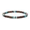 Pulseira simples de miçangas de madeira turquesa transfronteiriça moda masculina versátil de alta qualidade pulseira de miçangas de casca de coco joias masculinas