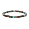 Moda Europea y Americana Nueva Personalidad Cuentas de Madera de Cáscara de Coco Pulsera con Cuentas de Concha Triturada Hip-Hop Moderno para Hombre Pulsera de Nicho Transfronteriza para Hombre