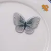 5,5cm Peça de Tecido Bordada Borboleta Tridimensional Acessório de Grampo de Cabelo Artesanal DIY Decoração de Acessório de Roupa Estilo Coreano